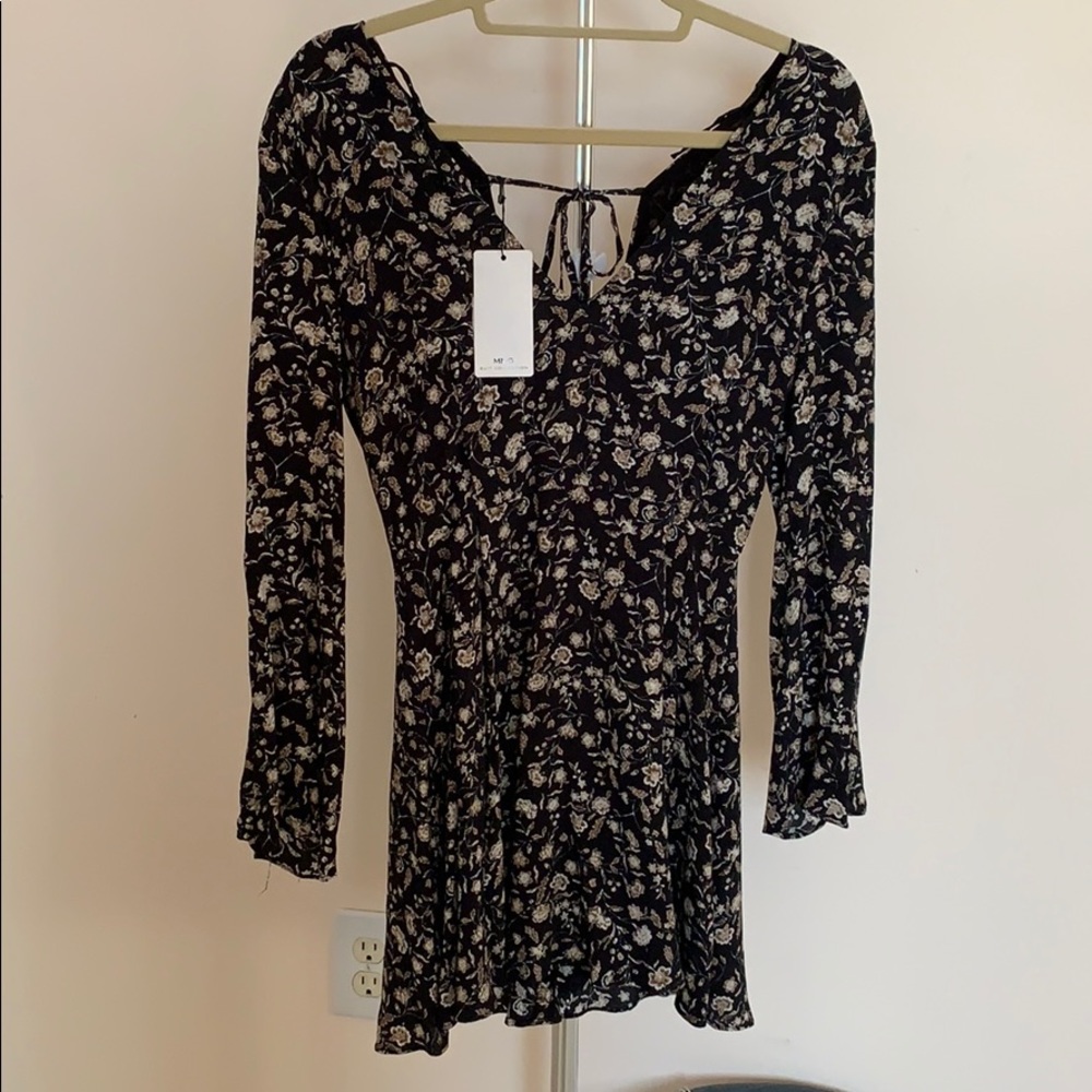 MNG bell sleeved mini dress